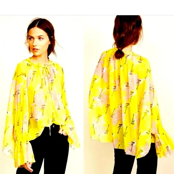 Zadig Voltaire Tops Zadiq Voltaire Yellow Talisa Blossom